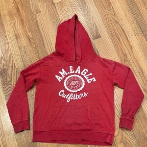 Vintage American Eagle Outfitters Red Pullover Hoodie